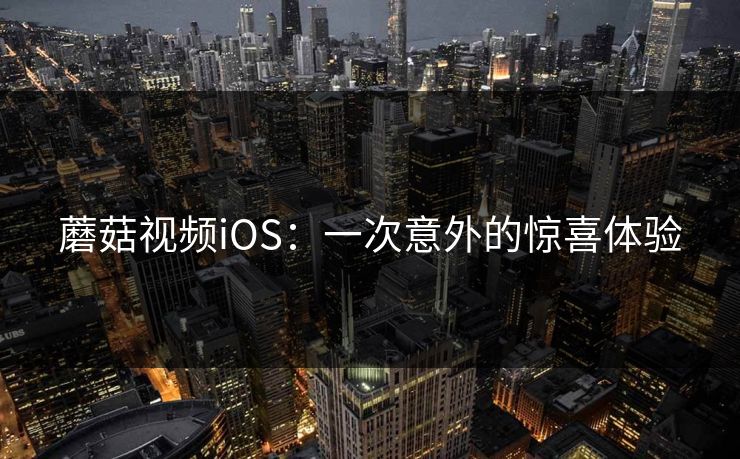 蘑菇视频iOS：一次意外的惊喜体验